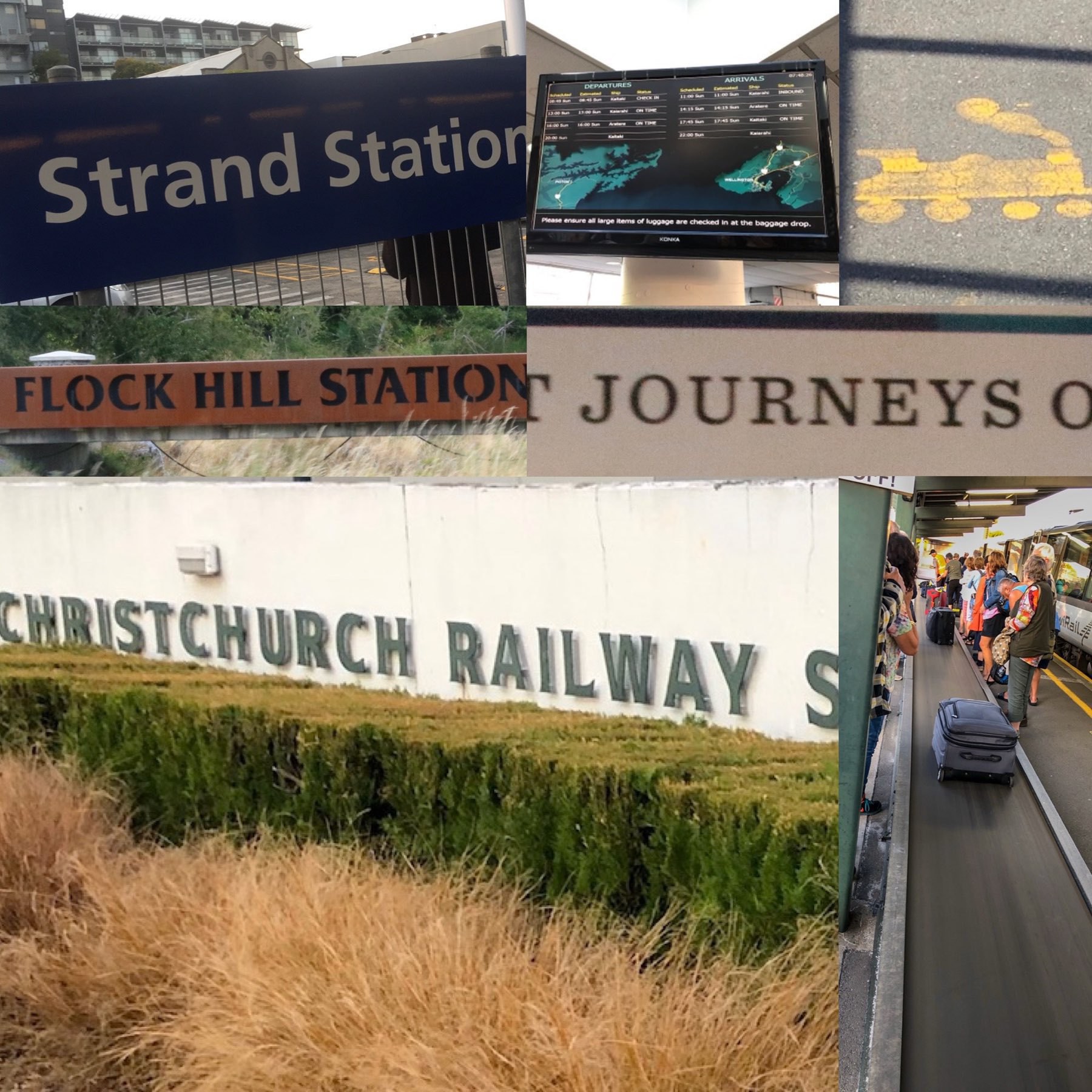 signs from many railway and ferry stations