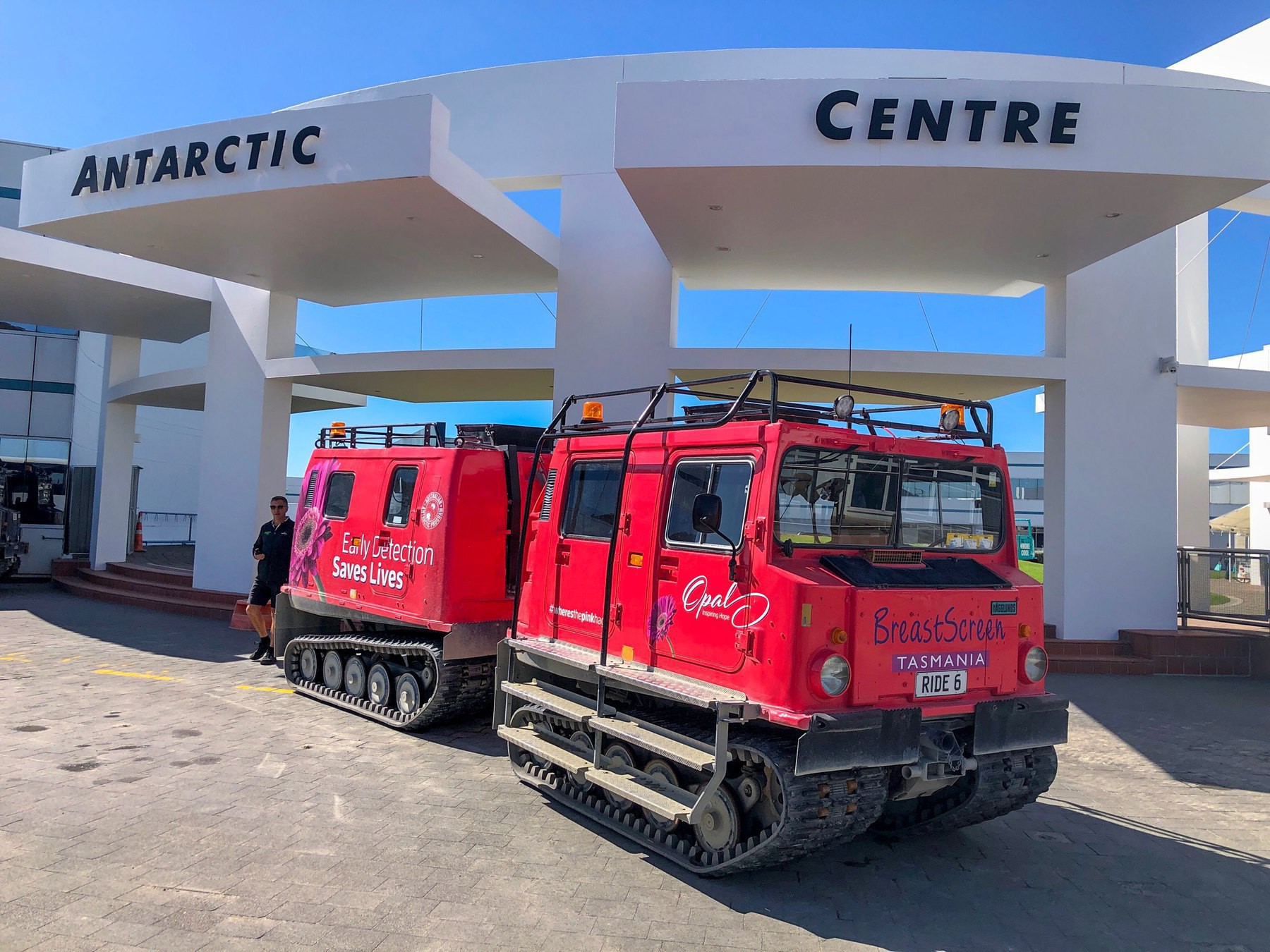 hagglund snotrack vehicle at the Antarctic centre