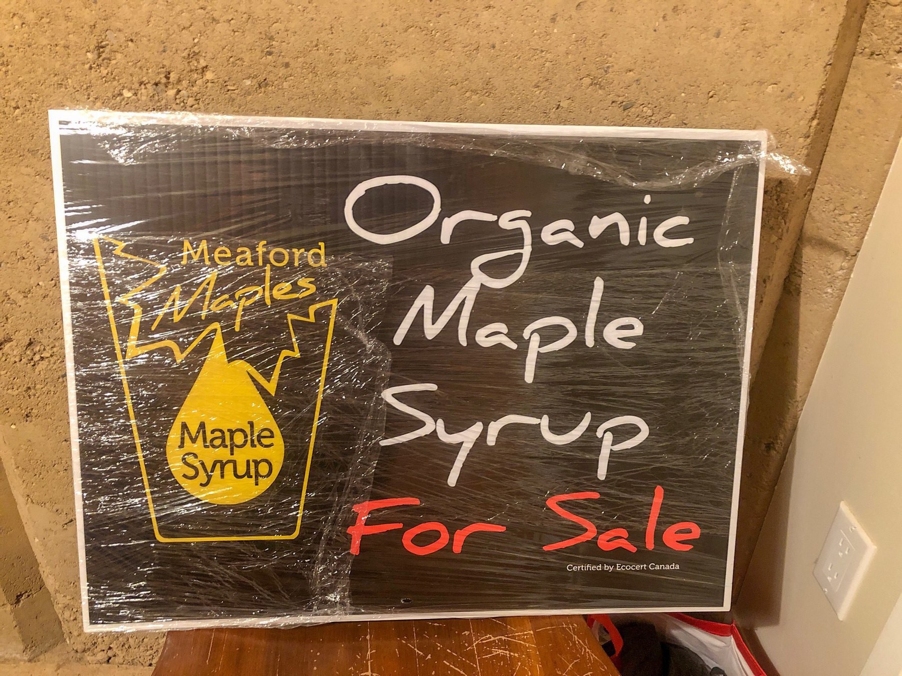 meaford maples organic maple syrup for sale. certified by ecocert canada