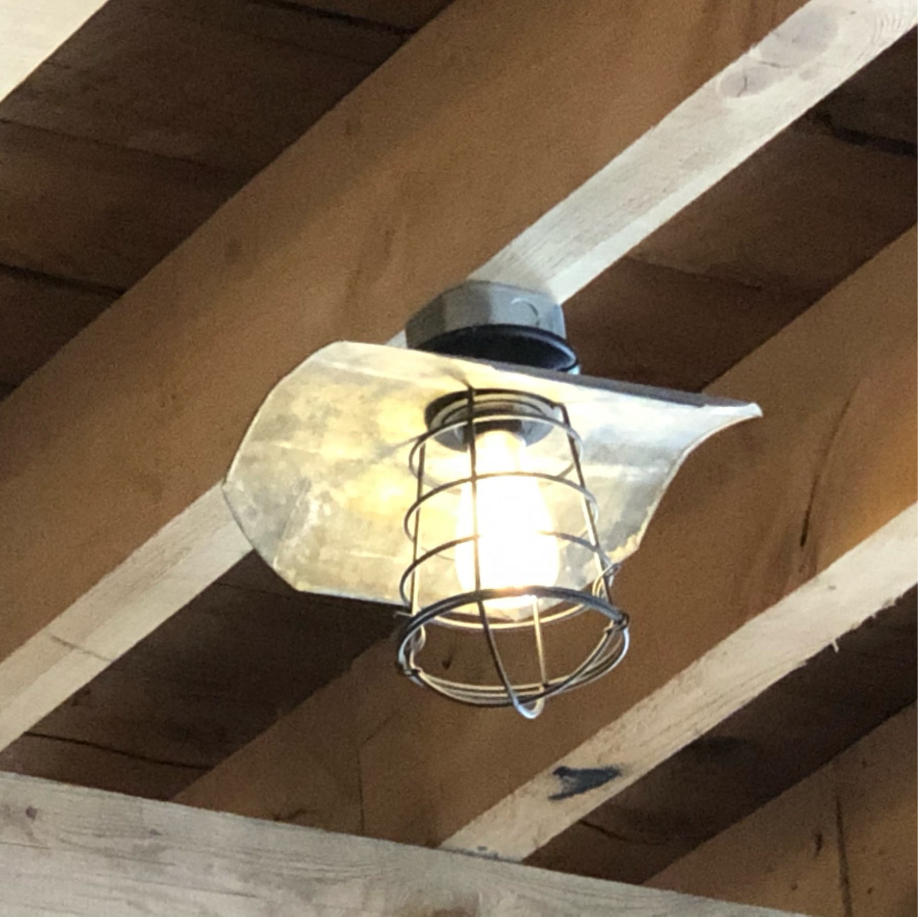 sap bucket lid light fixture